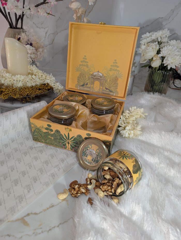 Amber Pavilion 4-Jar Gift Box – Garden Illustration - Image 2