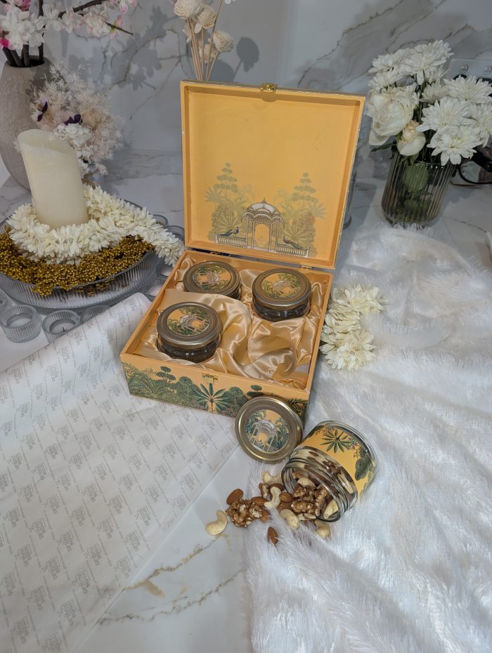 Amber Pavilion 4-Jar Gift Box – Garden Illustration - Image 3