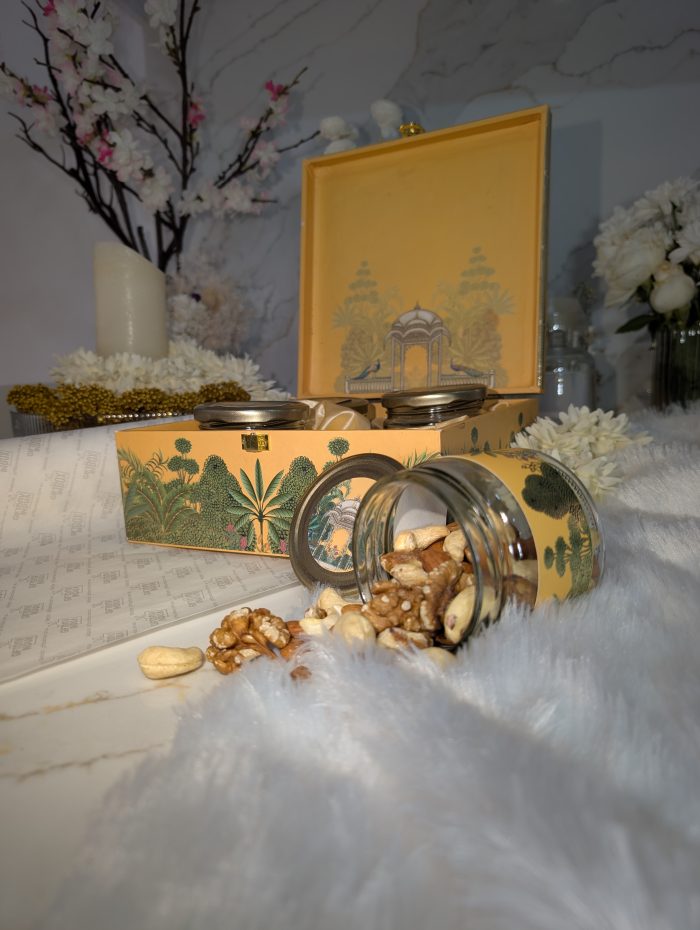 Amber Pavilion 4-Jar Gift Box – Garden Illustration - Image 5