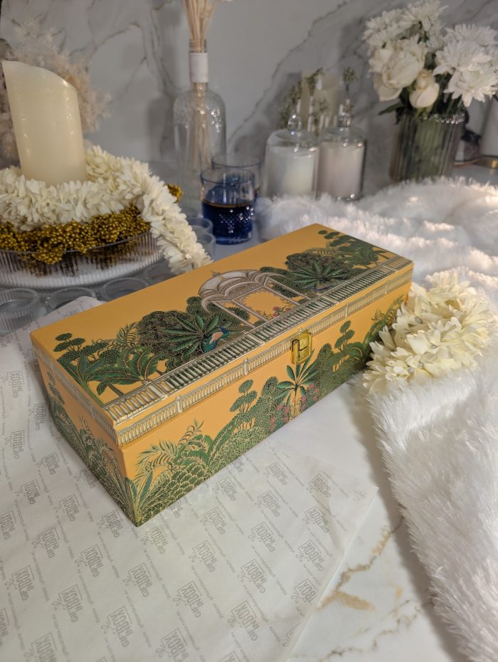 Amber Pavilion 3-Jar Gift Box – Garden Illustration - Image 1