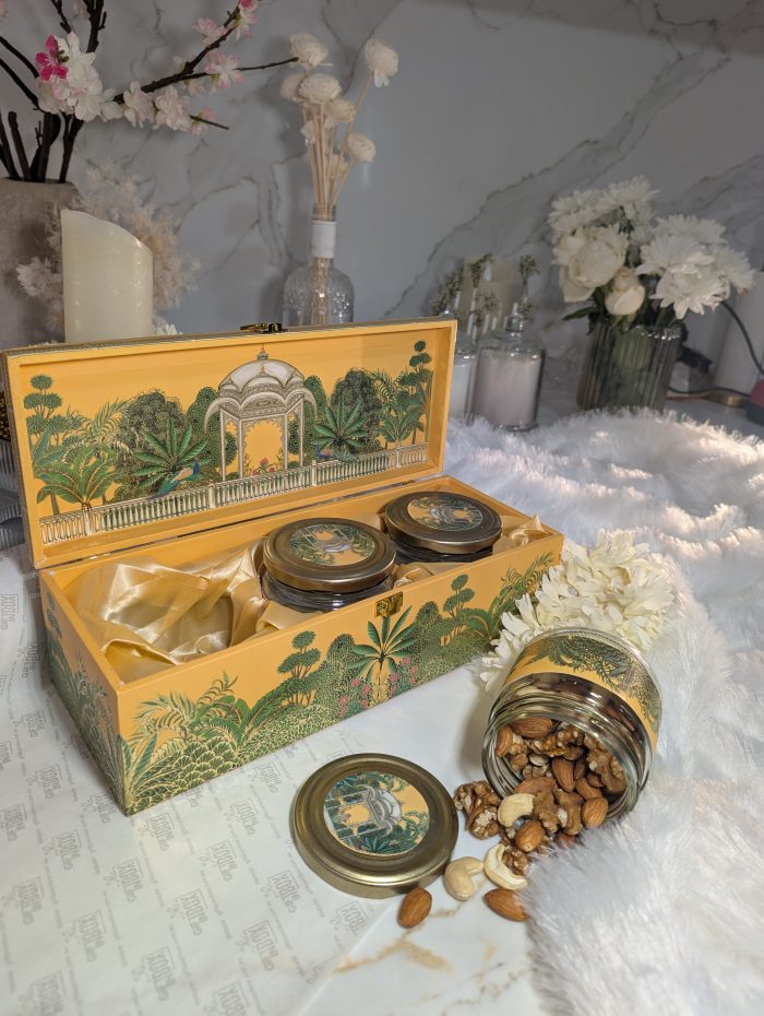 Amber Pavilion 3-Jar Gift Box – Garden Illustration - Image 3