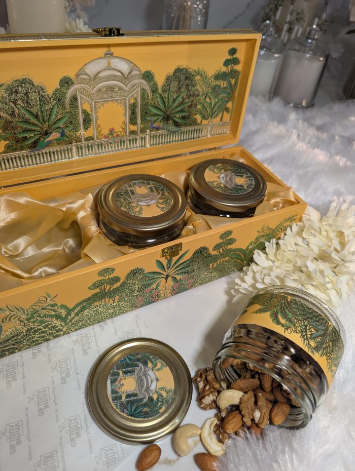 Amber Pavilion 3-Jar Gift Box – Garden Illustration - Image 5