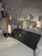 Luxury Black Leather Wine Gift Box – Single Bottle