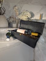 Luxury Black Leather Wine Gift Box – Single Bottle - Image 2