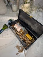 Luxury Black Leather Wine Gift Box – Single Bottle - Image 3