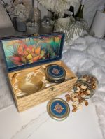 Lotus Lattice 2-Jar Gift Box – Navy & Mustard - Image 3