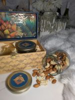 Lotus Lattice 2-Jar Gift Box – Navy & Mustard - Image 4