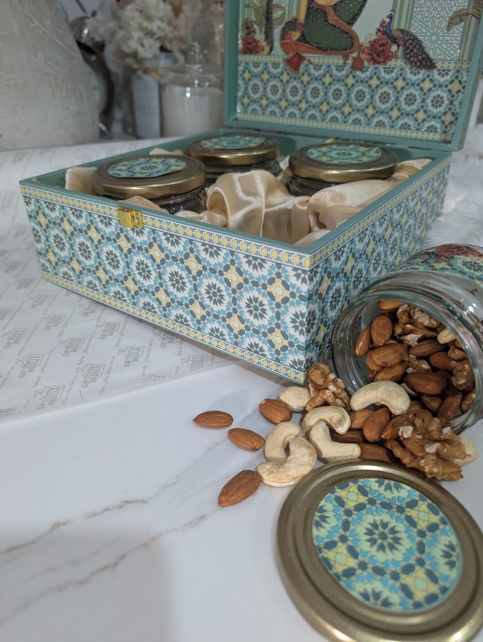 Teal Mosaic Peacock 4-Jar Gift Box – Heritage Tile - Image 6