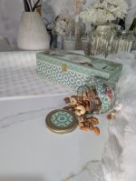Teal Mosaic Peacock 3-Jar Gift Box – Heritage Tile - Image 4